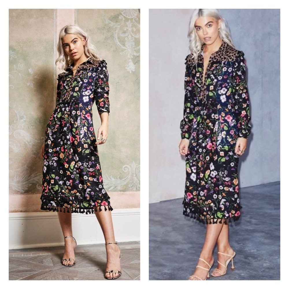 Never Fully Dressed Black Floral Maxi Dress